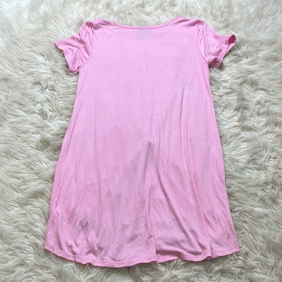 Bobeau sz Med.; long length; Pink short sleeve T-Shirt with knot front detail - Picture 6 of 6